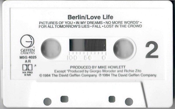 Berlin : Love Life (Cass, Album, AR,)