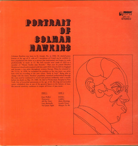 Coleman Hawkins : Portrait Of Colman Hawkins (LP, Comp)