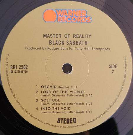 Black Sabbath : Master Of Reality (LP, Album, RE, Gat)
