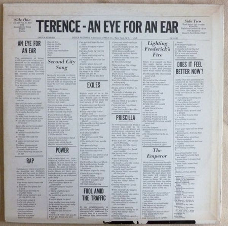 Terence (6) : An Eye For An Ear (LP, Album, Promo)