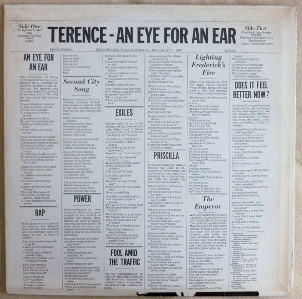 Terence (6) : An Eye For An Ear (LP, Album, Promo)