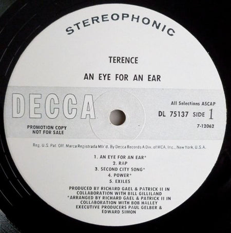 Terence (6) : An Eye For An Ear (LP, Album, Promo)