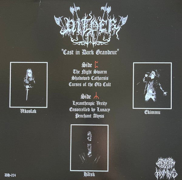 Nither : Cast In Dark Grandeur (LP, Album, Whi)