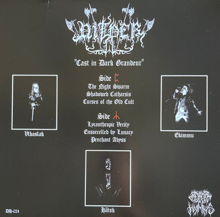 Nither : Cast In Dark Grandeur (LP, Album, Whi)