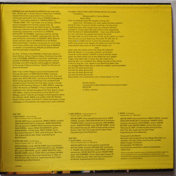 Archie Shepp : Kwanza (LP, Album, Quad, Promo)