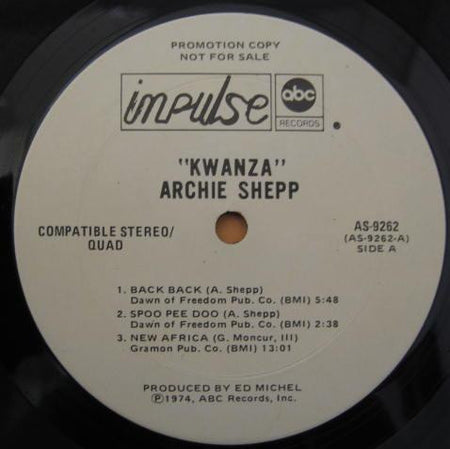 Archie Shepp : Kwanza (LP, Album, Quad, Promo)