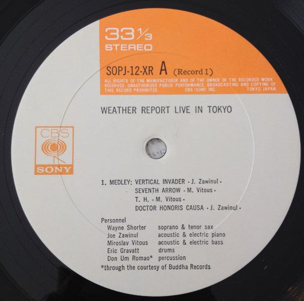 Weather Report : Weather Report Live In Tokyo (2xLP, Album, RP)