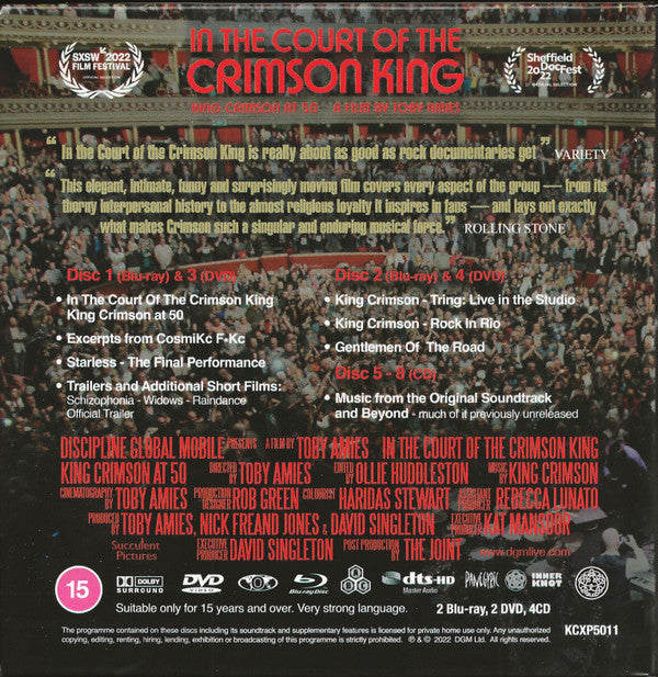 King Crimson : In The Court Of The Crimson King (King Crimson At 50   A Film By Toby Amies) (2xBlu-ray, Multichannel + 2xDVD-V + 4xCD, Comp + B)