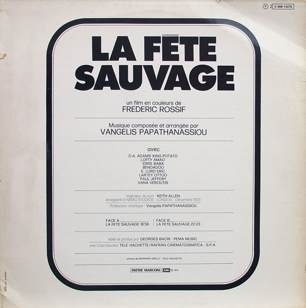 Vangelis Papathanassiou* : La Fête Sauvage (LP, Album)