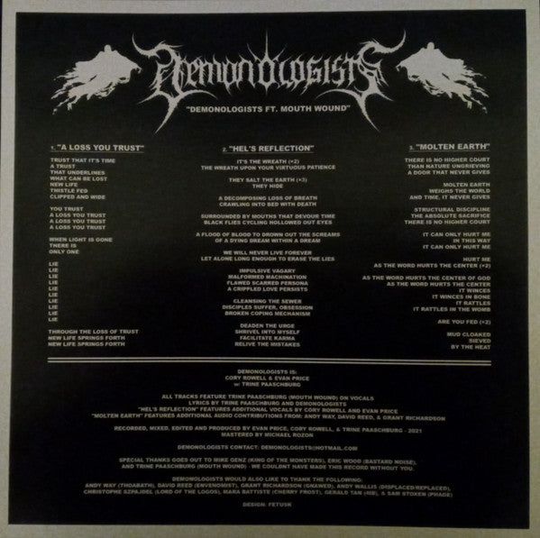 Demonologists / Bastard Noise : Demonologists Ft. Mouth Wound / Birth, Abuse And Slaughter (LP, Ora)