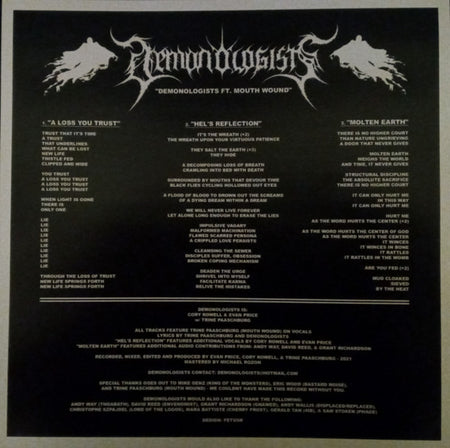 Demonologists / Bastard Noise : Demonologists Ft. Mouth Wound / Birth, Abuse And Slaughter (LP, Ora)