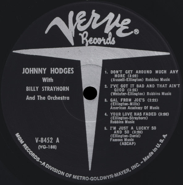 Johnny Hodges With Billy Strayhorn : Johnny Hodges With Billy Strayhorn And The Orchestra (LP, Album, Mono)