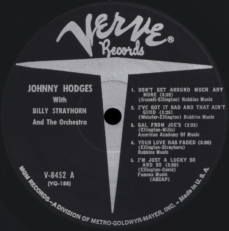 Johnny Hodges With Billy Strayhorn : Johnny Hodges With Billy Strayhorn And The Orchestra (LP, Album, Mono)