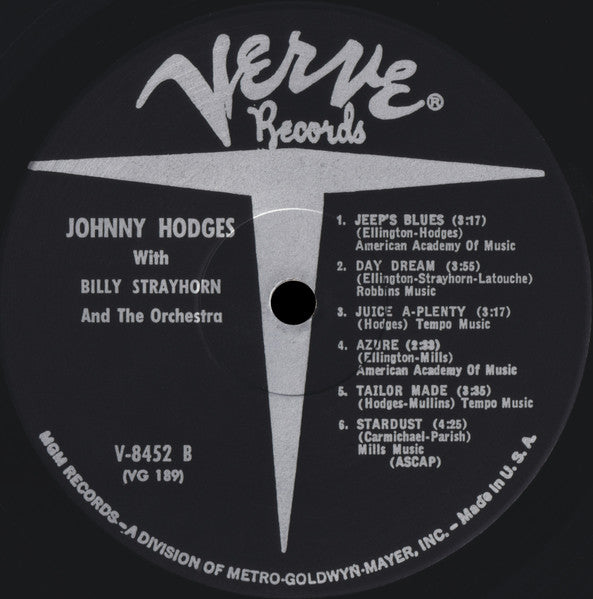 Johnny Hodges With Billy Strayhorn : Johnny Hodges With Billy Strayhorn And The Orchestra (LP, Album, Mono)