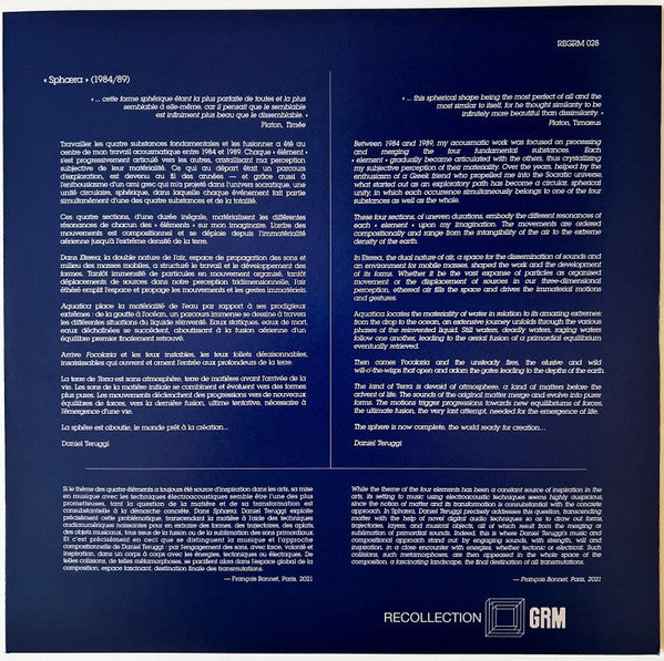 Daniel Teruggi : Sphæra (LP, Album)
