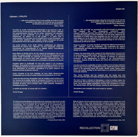 Daniel Teruggi : Sphæra (LP, Album)