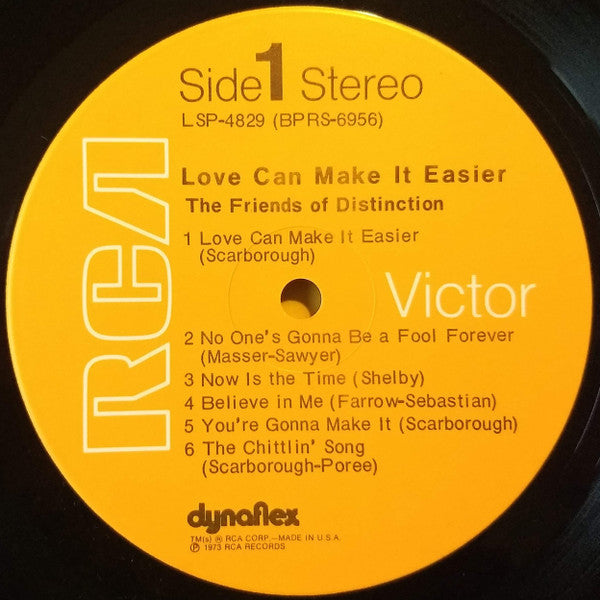 The Friends Of Distinction : Love Can Make It Easier (LP, Album, Gat)