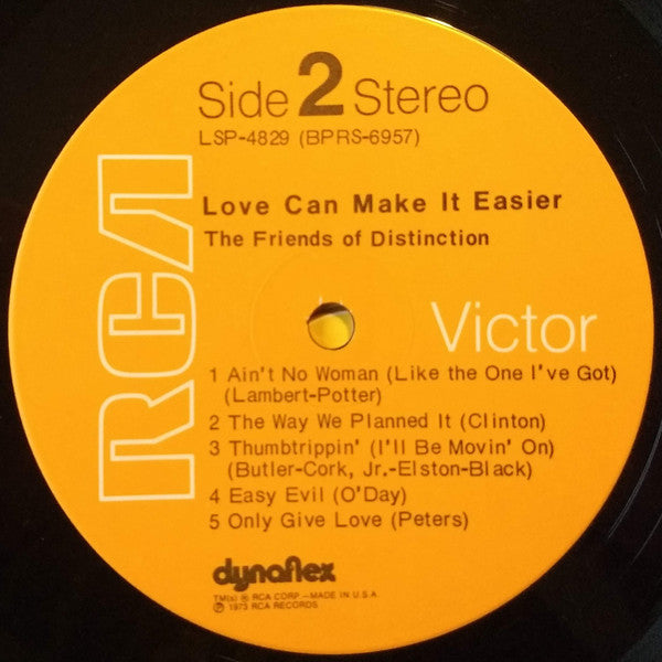 The Friends Of Distinction : Love Can Make It Easier (LP, Album, Gat)