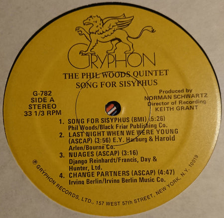 The Phil Woods Quintet : Song For Sisyphus (LP, Album, Gat)