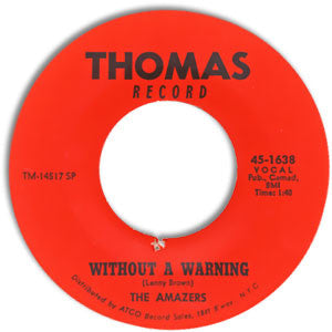 The Amazers : It's You For Me / Without A Warning (7", Single)