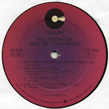 Mass Production : Welcome To Our World (LP, Album, PR )