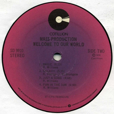 Mass Production : Welcome To Our World (LP, Album, PR )