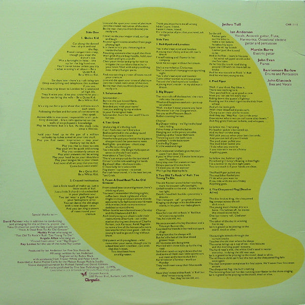 Jethro Tull : Too Old To Rock 'N' Roll: Too Young To Die! (LP, Album, Win)