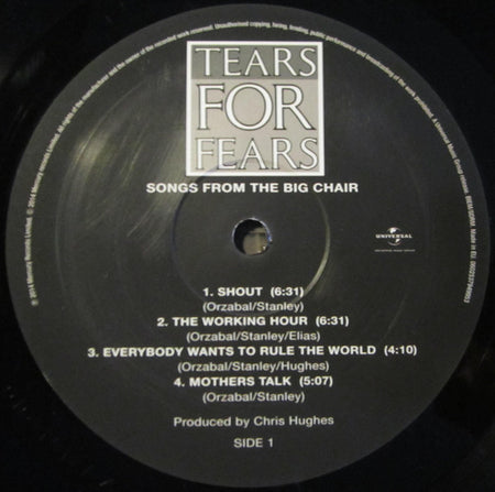 Tears For Fears : Songs From The Big Chair (LP, Album, RE)