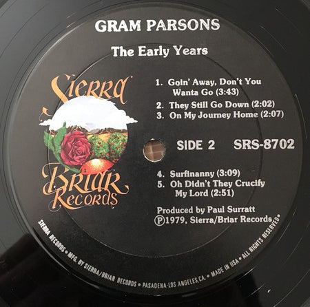Gram Parsons : The Early Years 1963-65 (LP, Comp)