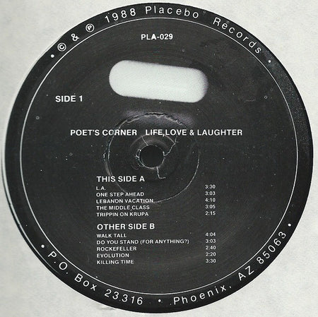Poet's Corner : Life, Love & Laughter (LP, Album)