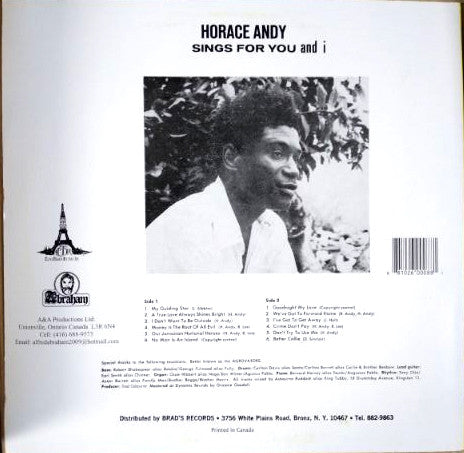 Horace Andy : Sings For You And I (LP, Comp, RE, Sal)