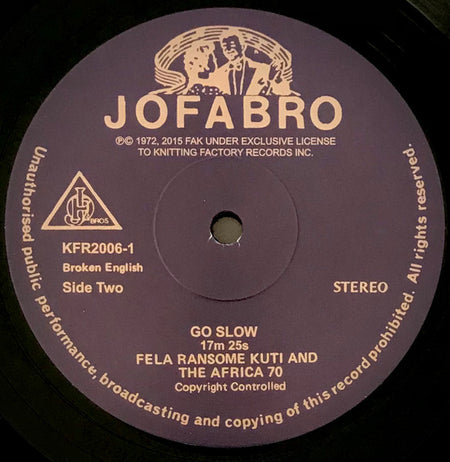 Fela* & The Africa 70* : Roforofo Fight (LP, Album, RE)