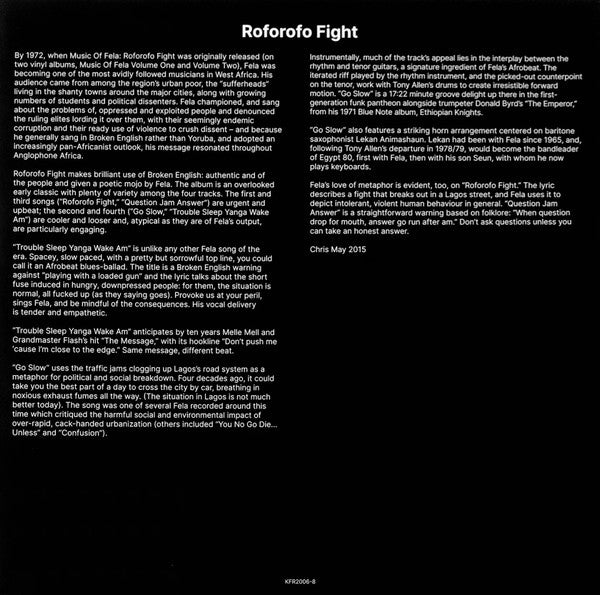 Fela* & The Africa 70* : Roforofo Fight (LP, Album, RE)