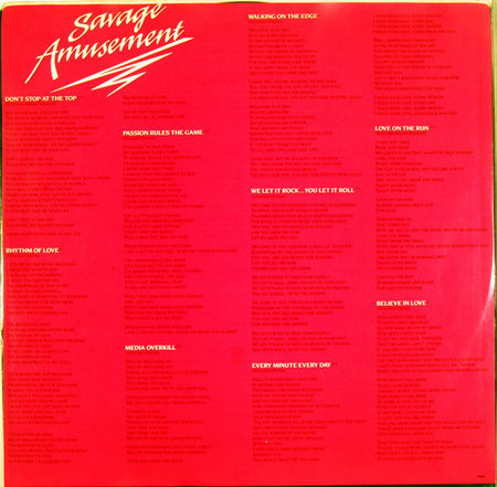 Scorpions : Savage Amusement (LP, Album, 49)