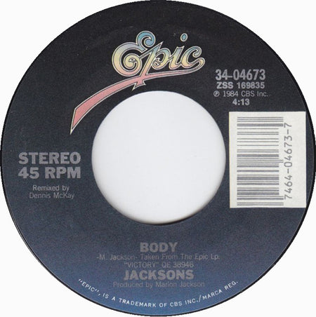 The Jacksons : Body (7", Single, Pit)