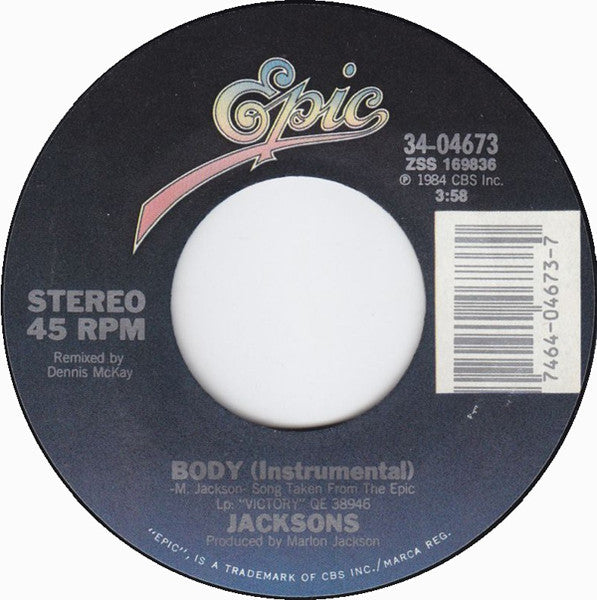 The Jacksons : Body (7", Single, Pit)