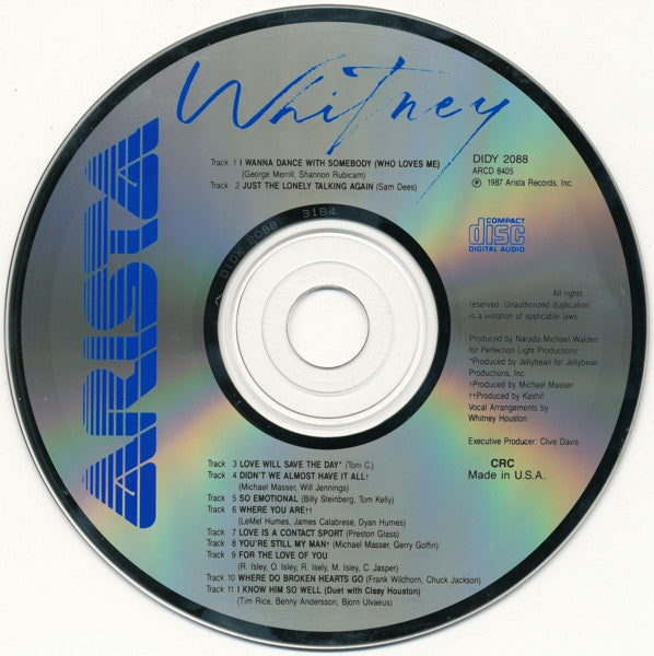 Whitney Houston : Whitney (CD, Album, Club, DAD)