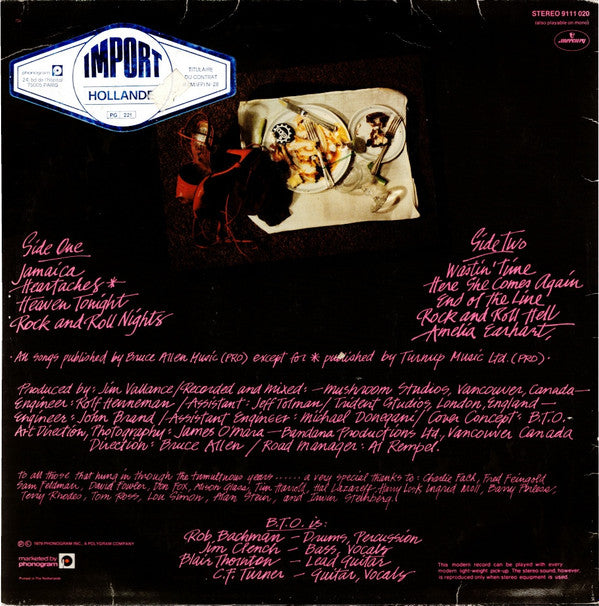 Bachman-Turner Overdrive : Rock N' Roll Nights (LP, Album)