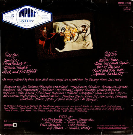 Bachman-Turner Overdrive : Rock N' Roll Nights (LP, Album)