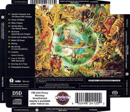 Elton John : Captain Fantastic And The Brown Dirt Cowboy (SACD, Hybrid, Multichannel, Album, RE, RM)