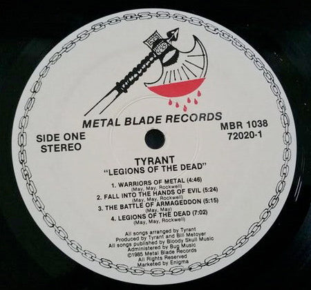 Tyrant (8) : Legions Of The Dead (LP, Album)