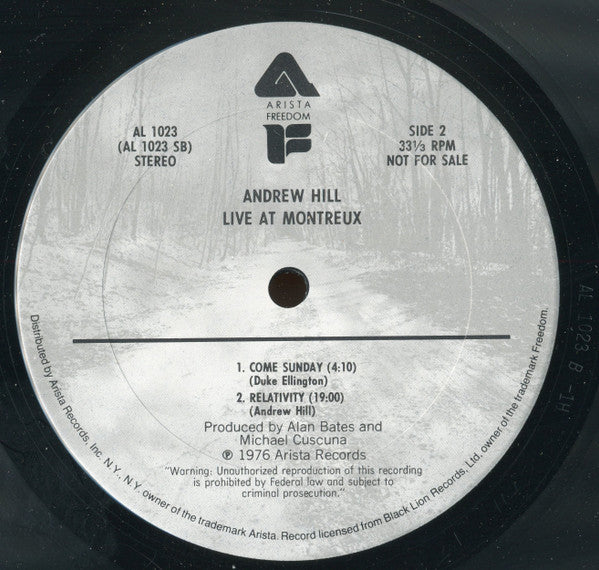 Andrew Hill : Live At Montreux (LP, Album, Promo, Ter)