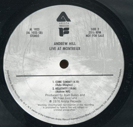 Andrew Hill : Live At Montreux (LP, Album, Promo, Ter)