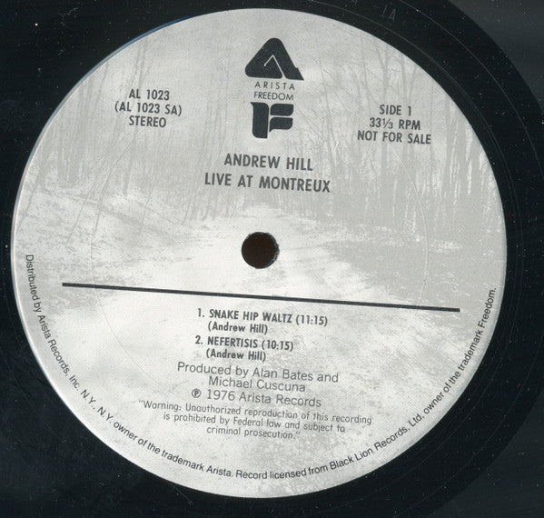 Andrew Hill : Live At Montreux (LP, Album, Promo, Ter)