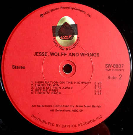 Jesse, Wolff And Whings : Jesse, Wolff & Whings (LP, Album)
