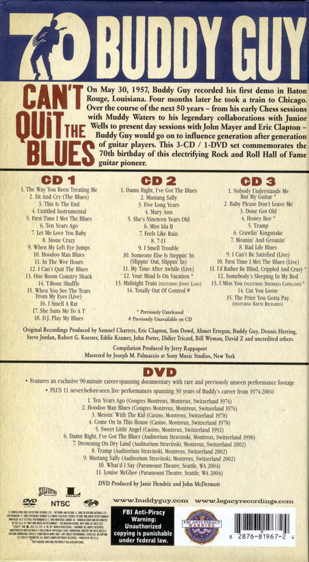 Buddy Guy : Can't Quit The Blues (3xCD + DVD + Box, Comp)