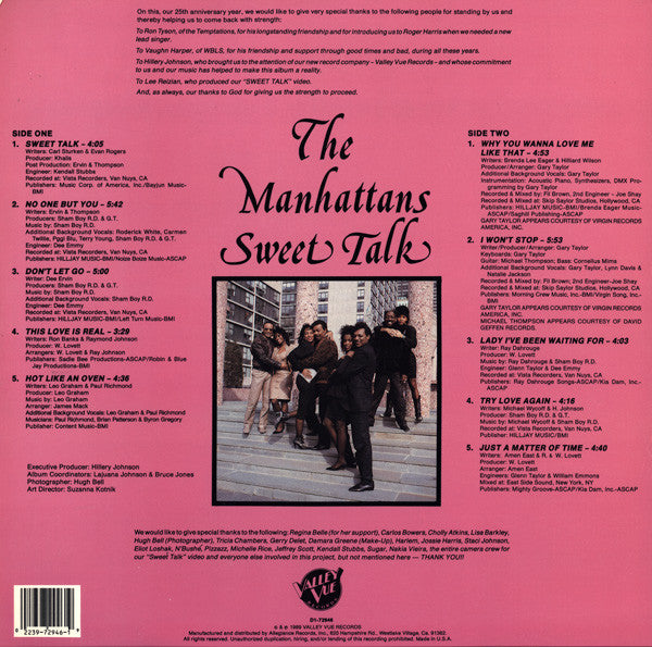 Manhattans : Sweet Talk (LP, Album)