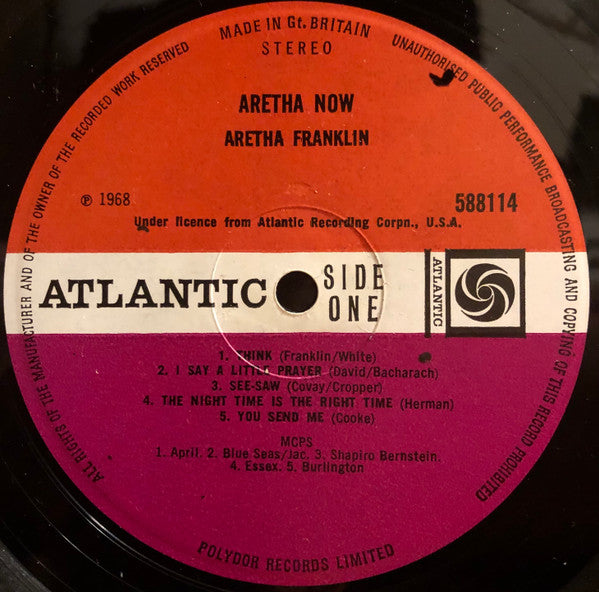 Aretha Franklin : Aretha Now (LP, Album)