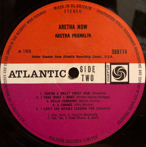 Aretha Franklin : Aretha Now (LP, Album)