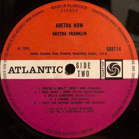 Aretha Franklin : Aretha Now (LP, Album)